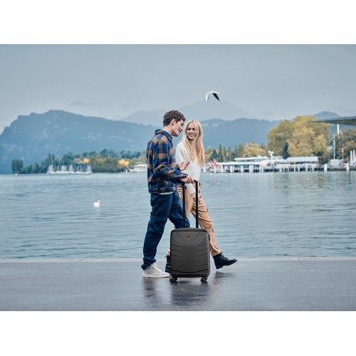 Чемодан WENGER Pegasus, черный, поликарбонат+АБС-пластик, большой, 52х76х30 см, 99 л.