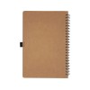 Блокнот Cobble на пружине, формат A5, изготовленный из переработанного картона, с листами из каменной бумаги, натуральный