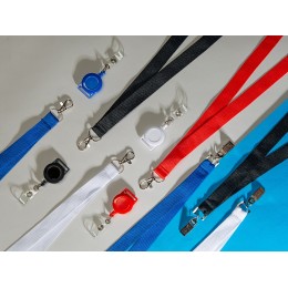 Ланъярд из RPET с клипом, черный