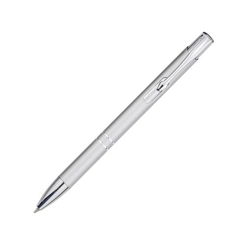 Шариковая ручка Moneta из переработанного алюминия (черные чернила) - Серебристый