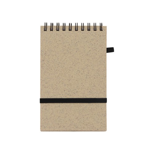 Блокнот B7 «Toledo S», бежевый + ручка шариковая «Pianta» из пшеничной соломы, бежевый