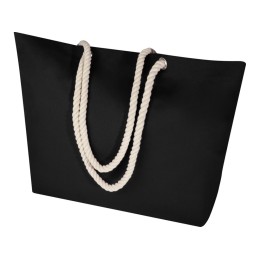 Florida пляжная эко-сумка из переработанного материала, сертифицированного по стандарту GRS, плотностью 270 г/м² 18L - сплошной черный / сплошной черный