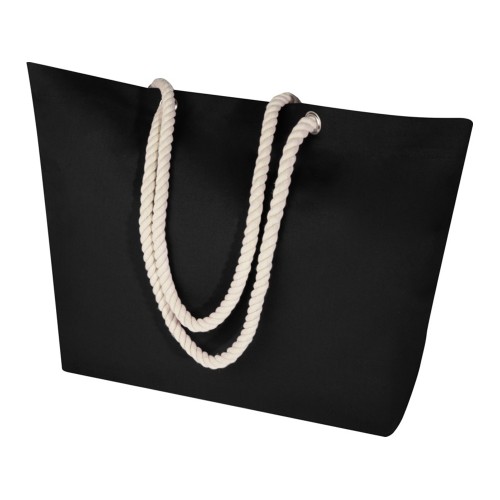 Florida пляжная эко-сумка из переработанного материала, сертифицированного по стандарту GRS, плотностью 270 г/м² 18L - сплошной черный / сплошной черный