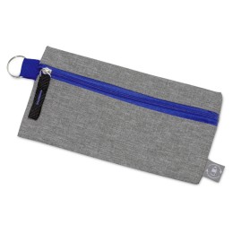 Универсальный пенал из переработанного полиэстера RPET "Holder", серый/синий