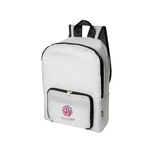 Складной рюкзак EcoFold объемом 15 л из переработанного ПЭТ-пластика - Белый