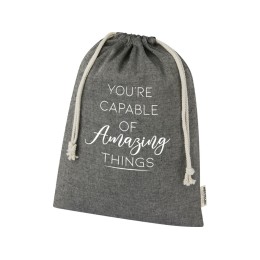 Большая подарочная сумка Pheebs объемом 4 л из хлопка плотностью 150 г/м2, черный