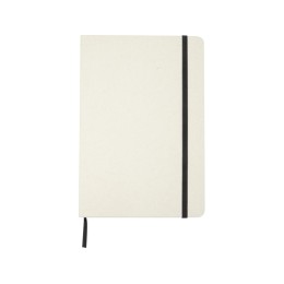 Bass блокнот формата А5 из переработанных материалов, с линованными страницами - сплошной черный