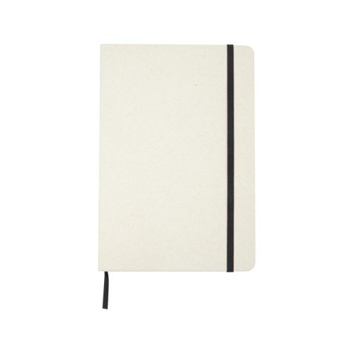 Bass блокнот формата А5 из переработанных материалов, с линованными страницами - сплошной черный