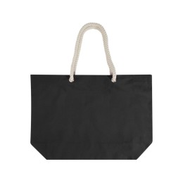 Florida пляжная эко-сумка из переработанного материала, сертифицированного по стандарту GRS, плотностью 270 г/м² 18L - сплошной черный / сплошной черный