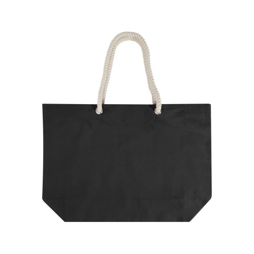 Florida пляжная эко-сумка из переработанного материала, сертифицированного по стандарту GRS, плотностью 270 г/м² 18L - сплошной черный / сплошной черный