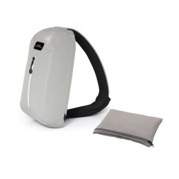 Сумка-слинг «Nomad» на одно плечо из водостойкого переработанного пластика, серый