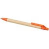 Шариковая ручка Berk из переработанного картона и кукурузного пластика, натуральный/оранжевый