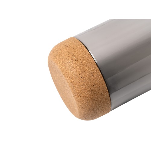 Бутылка Basti с пластиковым корпусом и пробковым дном, черный