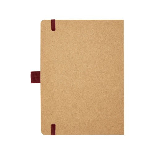 Блокнот Berk формата из переработанной бумаги, красный