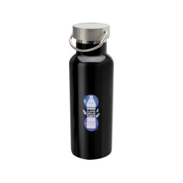 Бутылка для воды Thor из нержавеющей стали, сертифицированной по стандарту RCS, сплошной черный