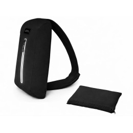 Сумка-слинг «Nomad» на одно плечо из водостойкого переработанного пластика, черный