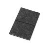 Блокнот из RPET-фетра А5 "Felt", гибкая обложка, 80 листов 70 гр/м2 белой бумаги, темно-серый