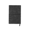 Блокнот из RPET-фетра А5 "Felt", гибкая обложка, 80 листов 70 гр/м2 белой бумаги, темно-серый