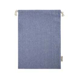 Большая подарочная сумка Pheebs объемом 4 л из хлопка плотностью 150 г/м2, синий