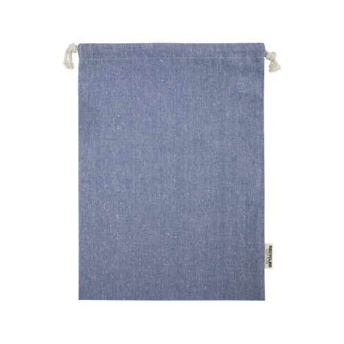 Большая подарочная сумка Pheebs объемом 4 л из хлопка плотностью 150 г/м2, синий