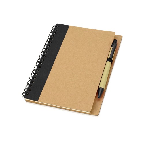 Блокнот "Helly" с ручкой, черный