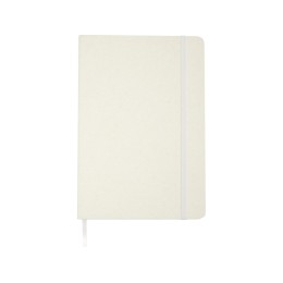 Bass блокнот формата А5 из переработанных материалов, с линованными страницами - Белый