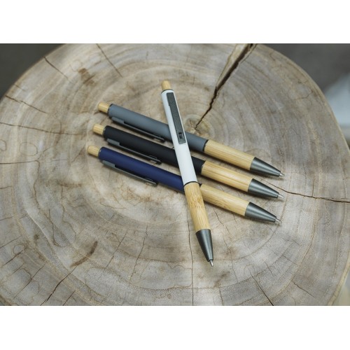 Darius шариковая ручка из переработанного алюминия, черные чернила - Серый