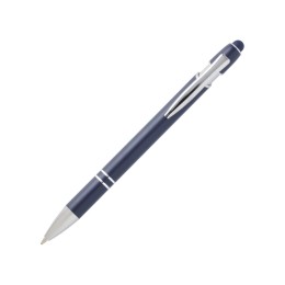 Kish шариковая ручка с серебристой отделкой - Темно - синий (синие чернила)
