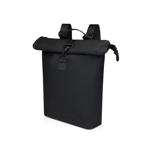 Рюкзак для ноутбука 15,6" Turner объемом 12 л со сворачивающимся верхом, изготовленный из переработанных материалов по стандарту GRS - сплошной черный