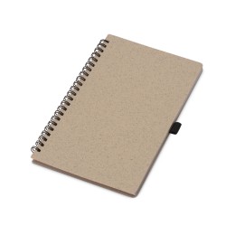 Блокнот А5 «Toledo M», бежевый + ручка шариковая «Pianta» из пшеничной соломы, бежевый