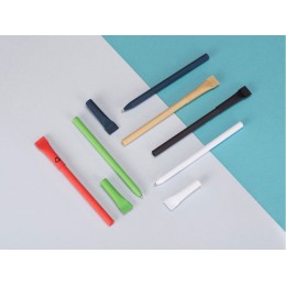 Ручка картонная с колпачком "Recycled", светло-серый