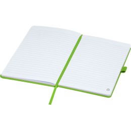 Блокнот Honua форматом A5 из переработанной бумаги с обложкой из переработанного ПЭТ, зеленый лайм