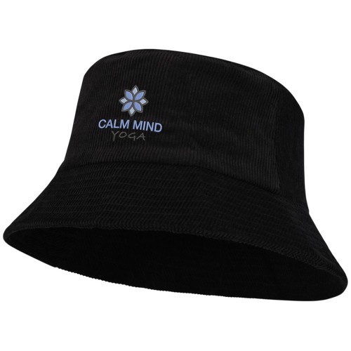 Панама "Howson" из переработанного вельвета - Сплошной черный