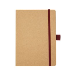 Блокнот Berk формата из переработанной бумаги, красный