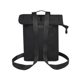 Рюкзак для ноутбука 15,6" Turner объемом 12 л со сворачивающимся верхом, изготовленный из переработанных материалов по стандарту GRS - сплошной черный