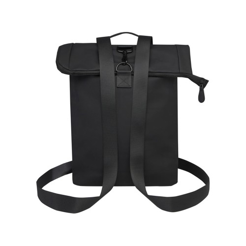 Рюкзак для ноутбука 15,6" Turner объемом 12 л со сворачивающимся верхом, изготовленный из переработанных материалов по стандарту GRS - сплошной черный