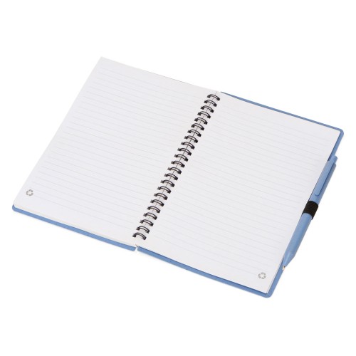 Блокнот А5 «Toledo M», синий + ручка шариковая «Pianta» из пшеничной соломы, синий