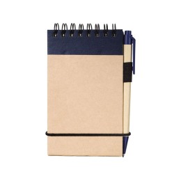 Блокнот А7 "Zuse" с ручкой шариковой, синий