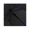 Зонт-трость 1084 Colorline с цветными спицами и куполом из переработанного пластика, черный/синий