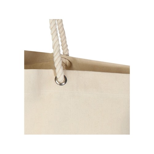 Florida пляжная эко-сумка из переработанного материала, сертифицированного по стандарту GRS, плотностью 270 г/м² 18L - Натуральный / Натуральный