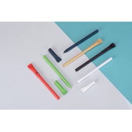 Ручка картонная с колпачком "Recycled", белый