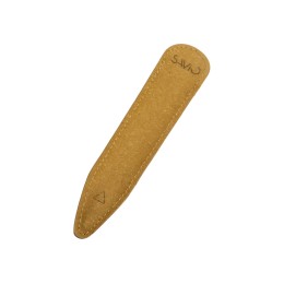 Шариковая ручка из переработанной стали и переработанной кожи "Venera", коричневая