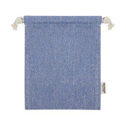 Маленькая подарочная сумка Pheebs объемом 0,5 л из хлопка плотностью 150 г/м2, синий