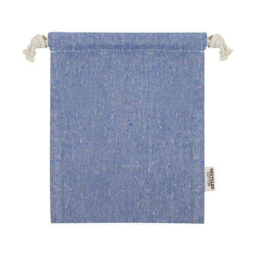 Маленькая подарочная сумка Pheebs объемом 0,5 л из хлопка плотностью 150 г/м2, синий