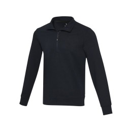 Tin унисекс-свитер с молнией на четверть из переработанных материалов Aware™ - Темно - синий