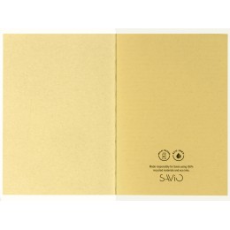 Блокнот А5 "Marsilea" из переработанного бамбука, 40 листов, гибкая обложка, натуральный