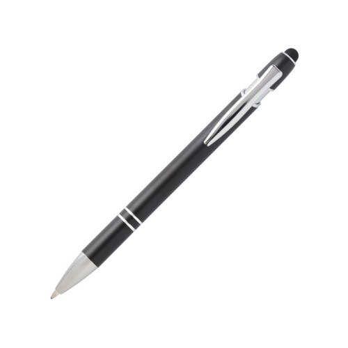 Kish шариковая ручка с серебристой отделкой - сплошной черный (синие чернила)