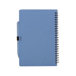 Блокнот А5 «Toledo M», синий + ручка шариковая «Pianta» из пшеничной соломы, синий