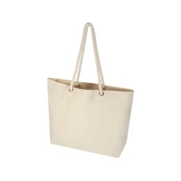 Florida пляжная эко-сумка из переработанного материала, сертифицированного по стандарту GRS, плотностью 270 г/м² 18L - Натуральный / Натуральный