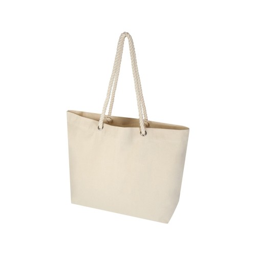 Florida пляжная эко-сумка из переработанного материала, сертифицированного по стандарту GRS, плотностью 270 г/м² 18L - Натуральный / Натуральный